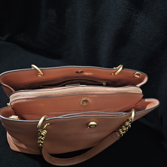 Tory Burch Lily Satchel-Salmon Color - Picture 6 of 16